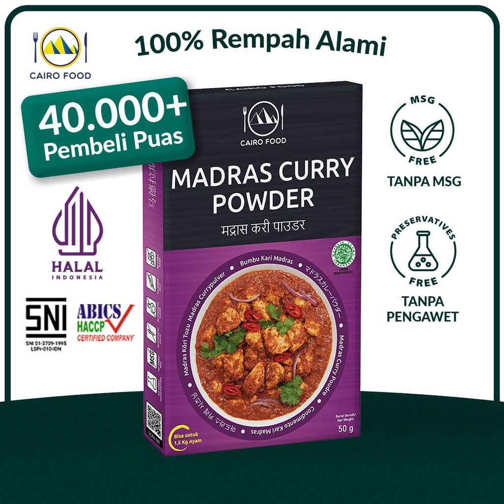 

Bumbu Kari Madras Spice Mix Sehat - Cairo Food