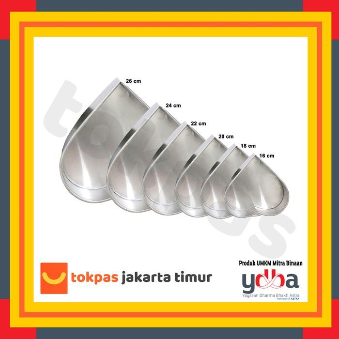 Loyang Hati Aluminium Tebal Bentuk Love Cetakan Kue Bolu Cake Kitchenware Tebal Jumbo Terbaik Kekini