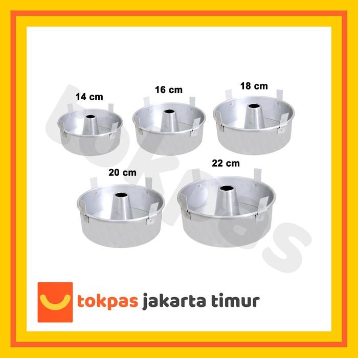 Loyang Chiffon Lurus Tanpa Sambungan Press Bolu Sifon Bongkar Pasang Alumin Anti Lengket Terlaris Ke