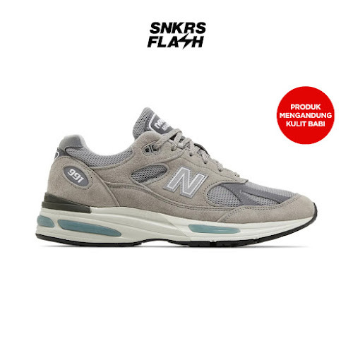 NEW BALANCE 991 V2 Made In England Grey Sepatu Sneakers Unisex - U991GL2 - Size 39.5
