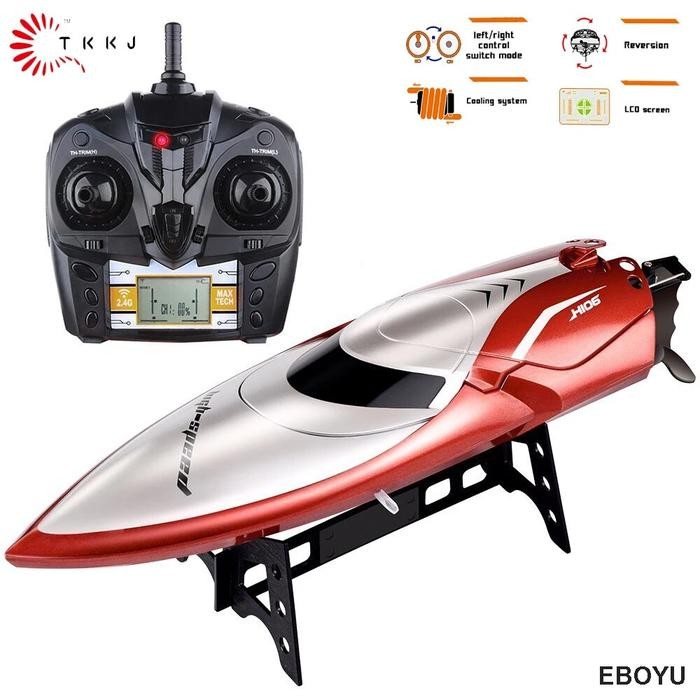 TKKJ H106 RC Boat 2.4G 4CH High Speed RC Racing Boat 28KM/H With Mode