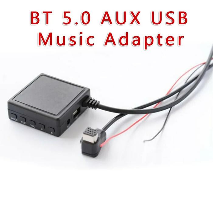 BT 5.0 AUX USB Bluetooth Music Adapter MIC Audio Cable For Pioneer