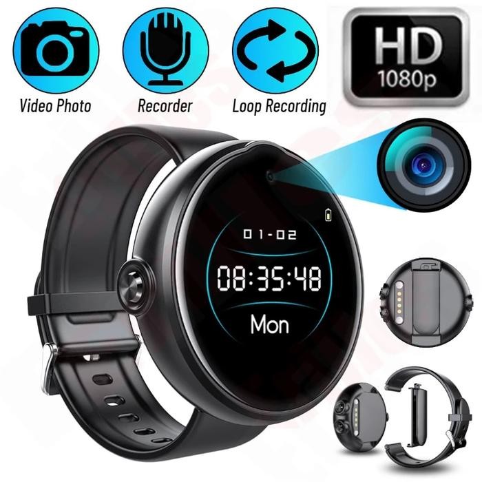 Potable Mini Watch Camera 1080P Clock Video Voice Recorder Outdoor
