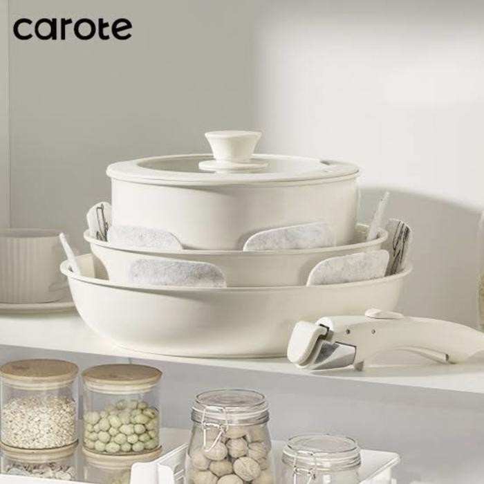 PREMIUM Carote panci putih granit anti lengket set frying pan