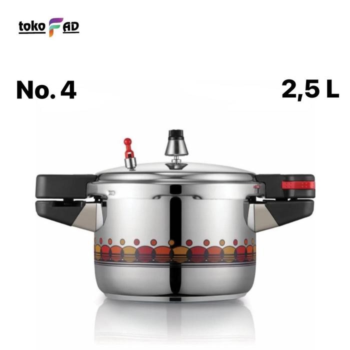PREMIUM Panci Presto PN Stainless Steel Pressure Cooker VIENNA (No 4) 2,5L