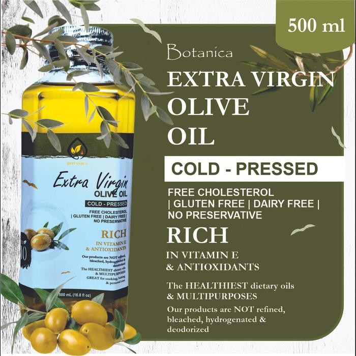 

New Botanica Extra Virgin Olive Oil Import/Minyak Zaitun Extra - 500 mL