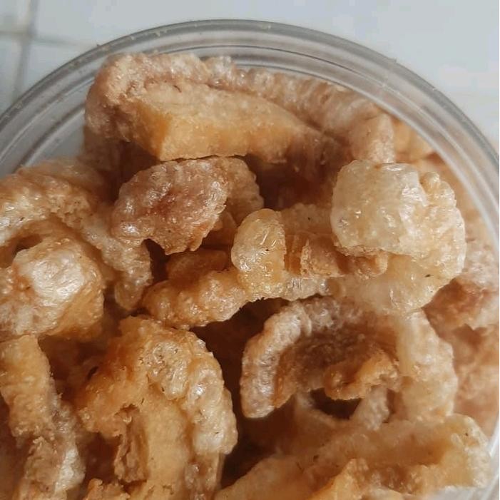 

New krupuk babi samcan non halal Rambak Toples Food Kerupuk Snack