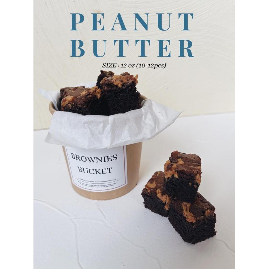 

New Brownies Panggang Bucket a Cake a Day 12oz PEANUT BUTTER