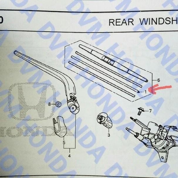 Karet Wiper Belakang Original Mobilio