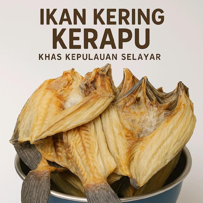 

PREMIUM Ikan Kering Asin Sunu Kerapu 1 Kg Khas Kepualauan Selayar
