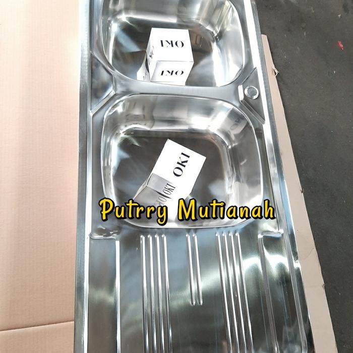 PREMIUM Bak cuci piring stainless/bak cuci piring 2 lubang stainless