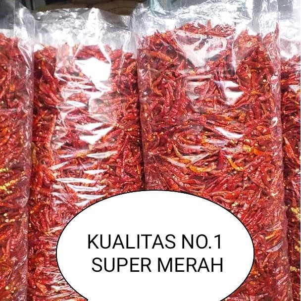 

PREMIUM (2KG)PREMIUM SUPER MERAH CABE RAWIT TEJA KERING MURAH Alami Pedas