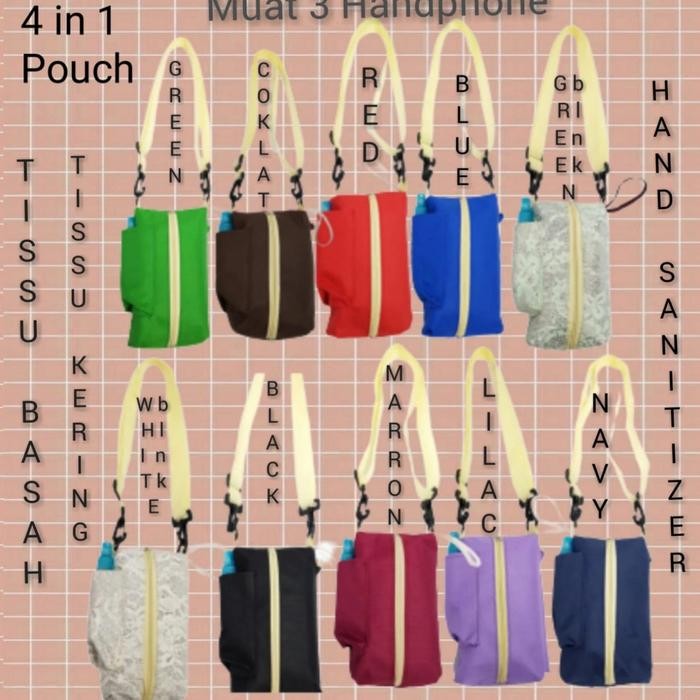 PREMIUM Pouch Tissue New Normal 4 in 1 / POUCH TISU Tas