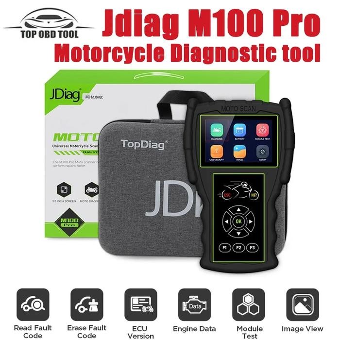 Newest JDiag M100 Pro Motorcycle Diagnostic tool OBD OBD2 Scanner