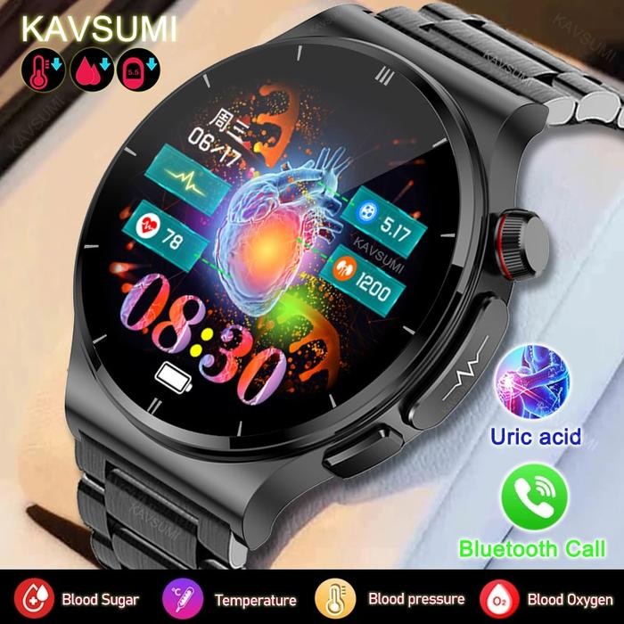 2023 New Smartwatch Blood Sugar Blood Pressure Body Temperature