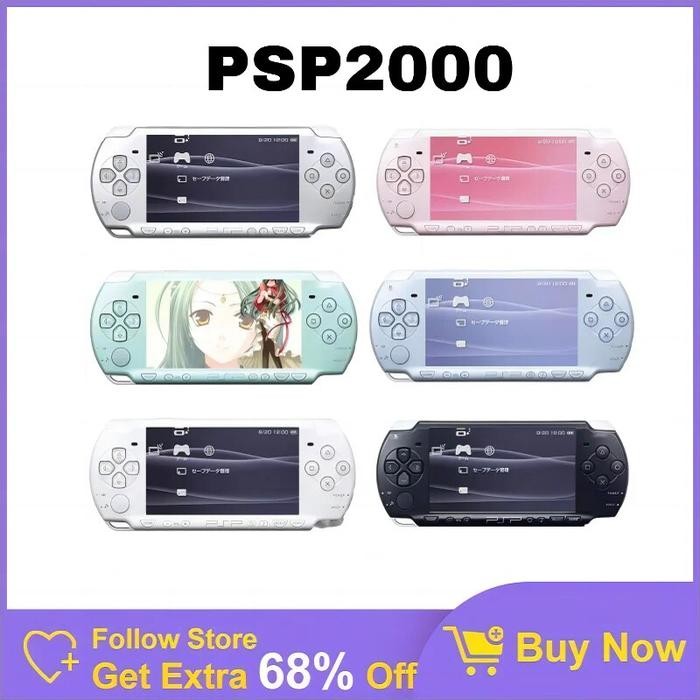 Original PSP2000 game console 32GB 64GB 128GB memory card includes