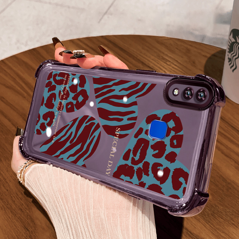 Casing Hp untuk VIVO Y91 Y91i Y93 Y95 Y91C Y1s Y90 Case Casing Softcase macan tutul cinta Kesing pel