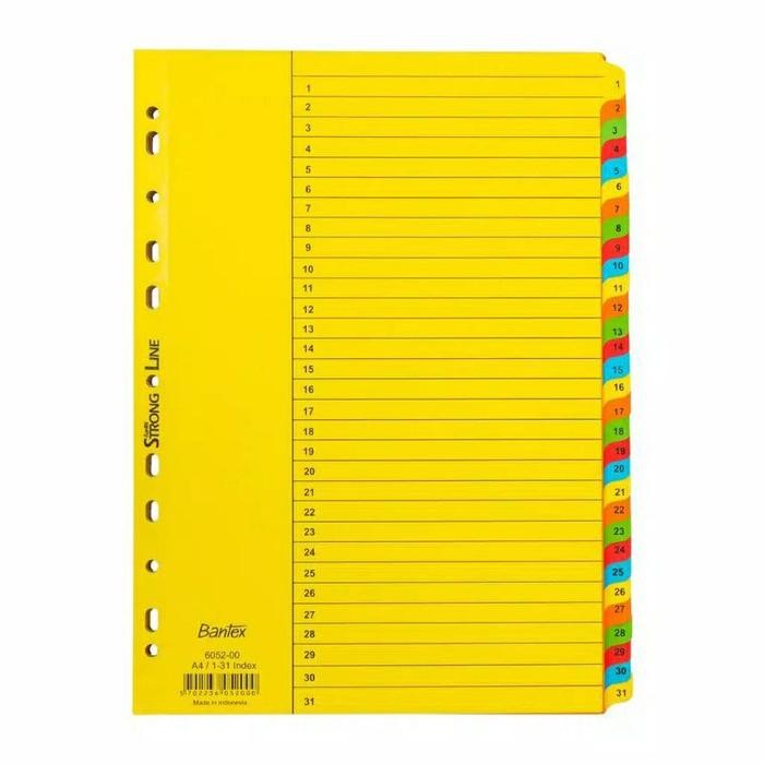 

Pems Binder Divider Size A4 31 Lembar Index Numeric 6052