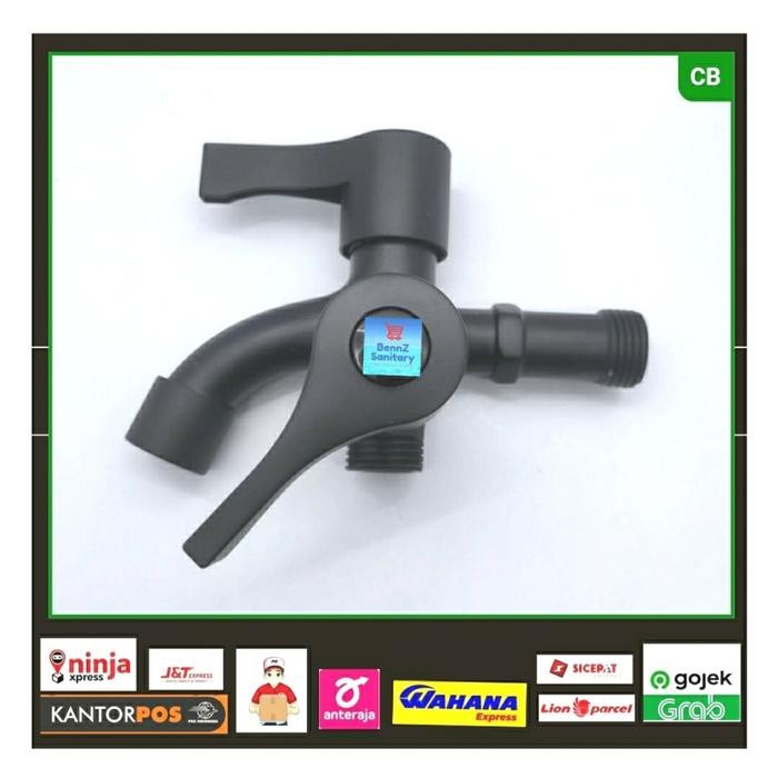 kran cabang hitam/kran air/kran kamar mandi/kran shower hitam