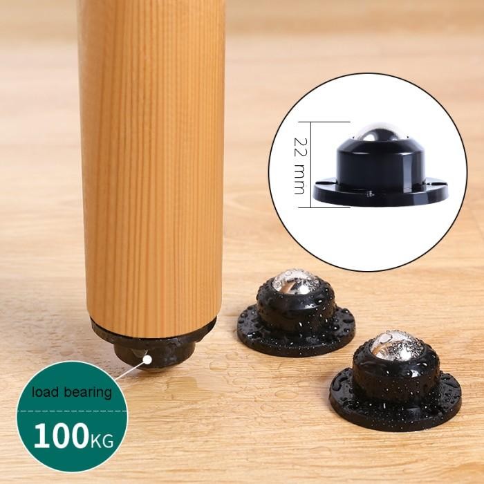 Terlaris 4 RODA TEMPEL UNIVERSAL 360 DERAJAT ROLLER SLIDE ADHESIVE RODA LEMARI RODA KULKAS RODA MEJA