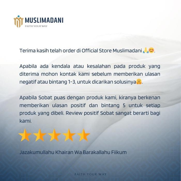 Muslimadani Baju Koko YARHAM Lengan Panjang Muslimadani Kemeja Koko Katun Printing Pakaian Muslim