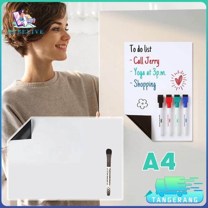 

Terlaris A4 Planner Magnet Whiteboard Planner Magnet Polos Papan Kulkas SALE