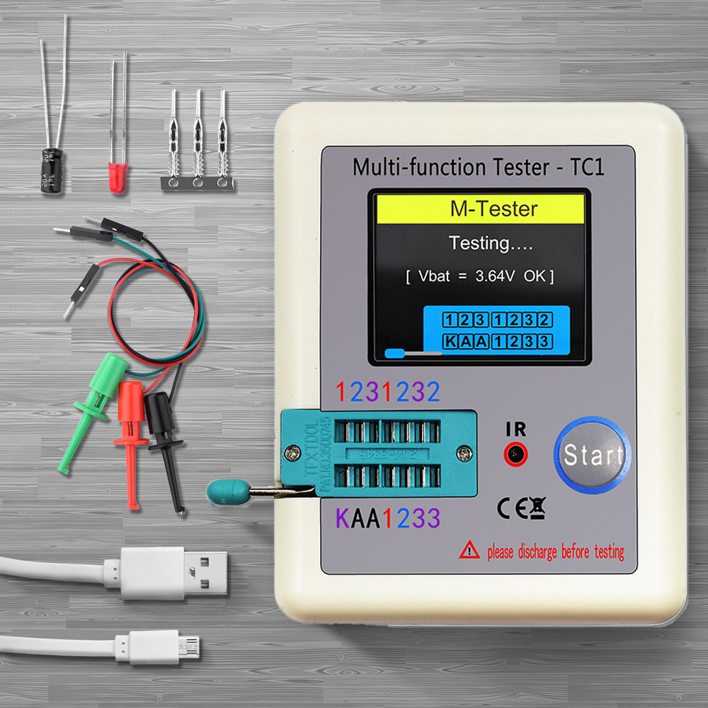 Tester Transistor Full Color Graphic Display - LCR-TC1