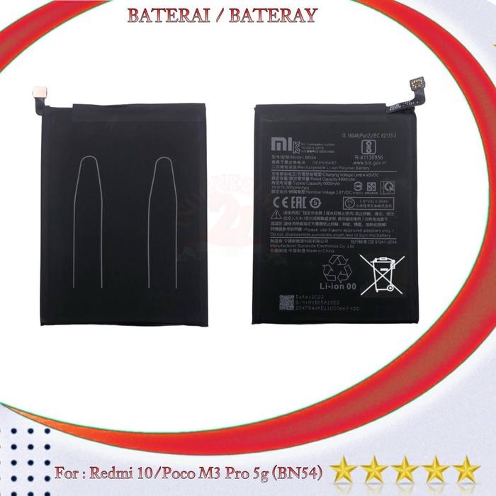 baterai xiaomi redmi 10/poco M3 pro 5G (BN5A) original new
