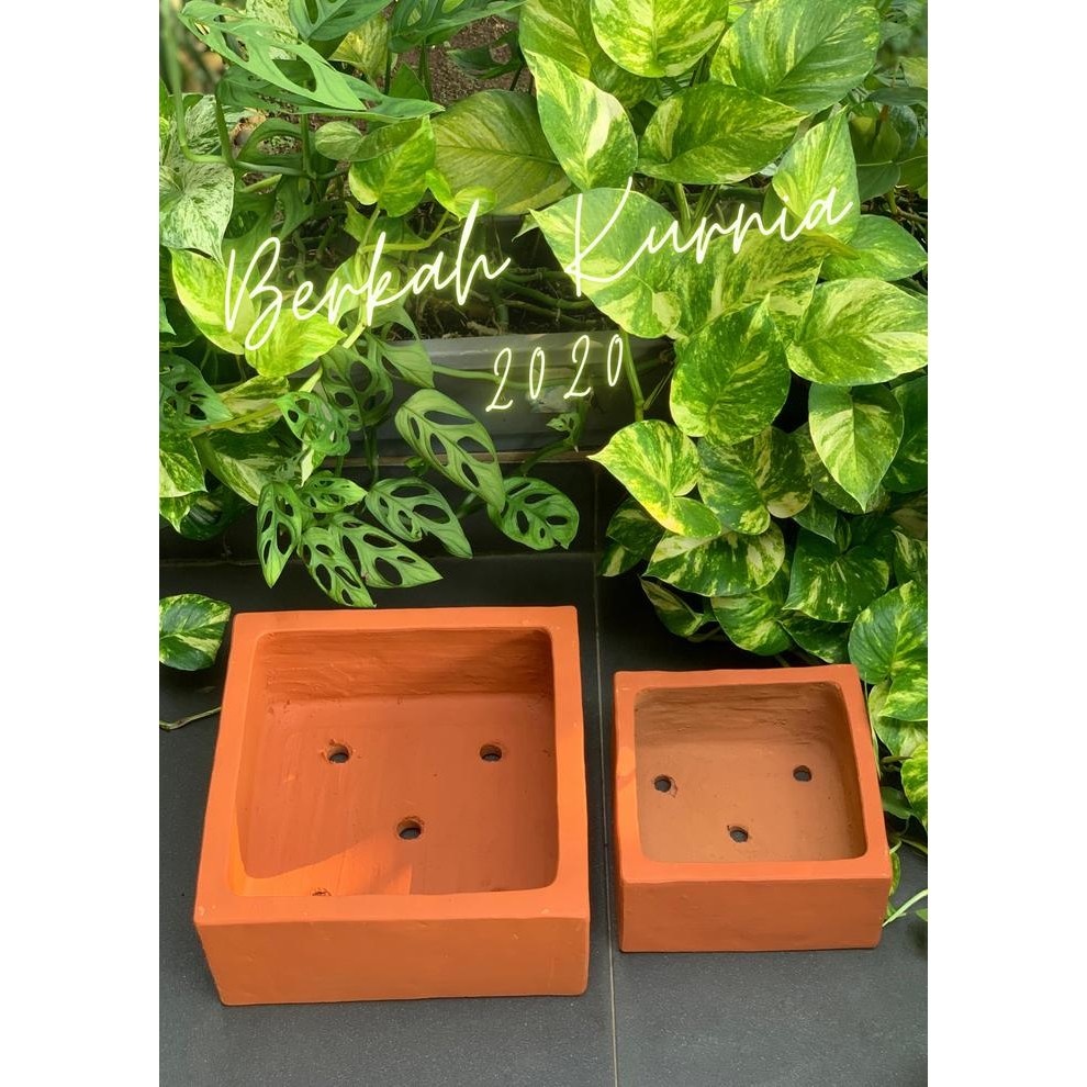 Gardening_Love Pot Teracotta Bonsai Pot Tanah Liat Bonsai Pot Gerabah Bonsai