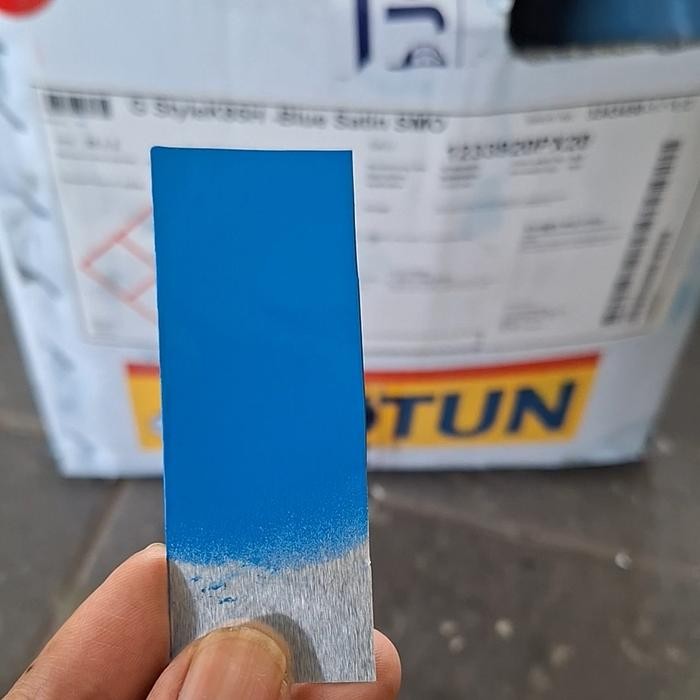 Cat Powder Coating - Cat Bubuk - Biru Muda Satin - Baru