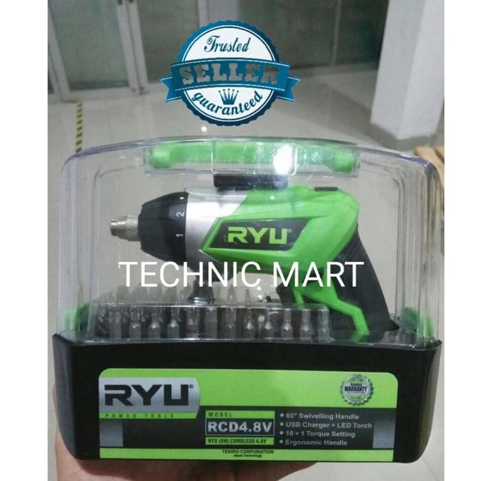 Mesin Bor Baterai Ryu Rcd 4.8V/ Bor Cordless Ryu