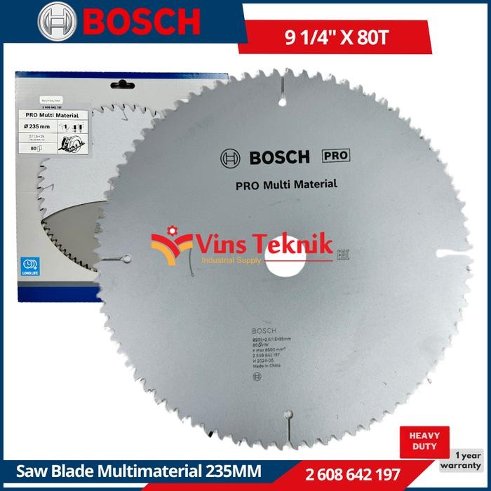 Bosch Circular Saw Blade Mata Gergaji Alumunium Multimaterial 9 1/4 Inch X 80T Bosch 197