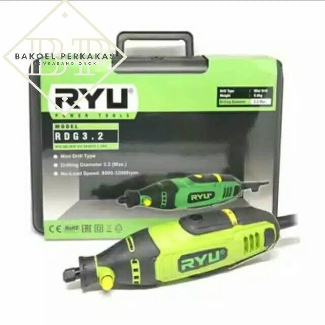 Mini Grinder Rotary Tools Ryu Rdg 3.2 Mm Set 40 Pcs Mesin Die Gerinda Drill Tuner Bor Kecil Flexible