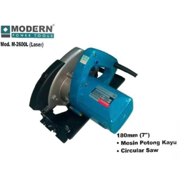 Mesin Pemotong Kayu Circular Saw Modern 7 Inch Laser
