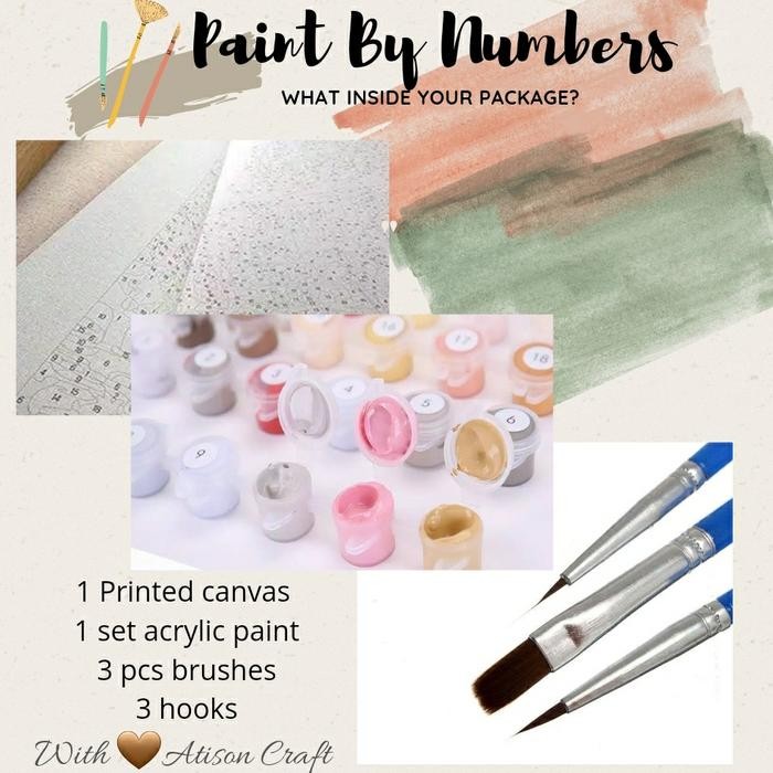 

READY STOK PAINTING BY NUMBER DIY OIL PAINT 04 READYY