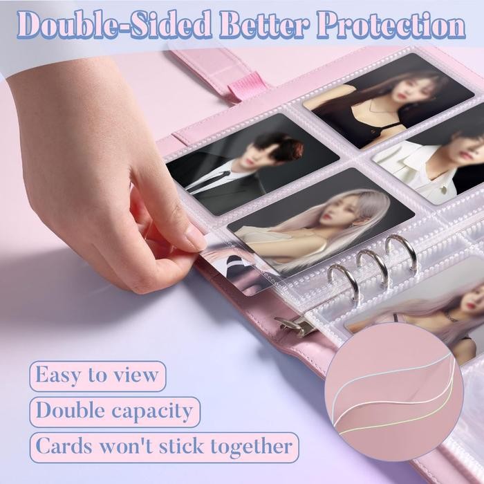 

SALE TERBARU 10/30/50 PACK A5 6 RING BINDER SLEEVES 400 POCKETS, HEAVYWEIGHT 4 POCKET CARD BINDER