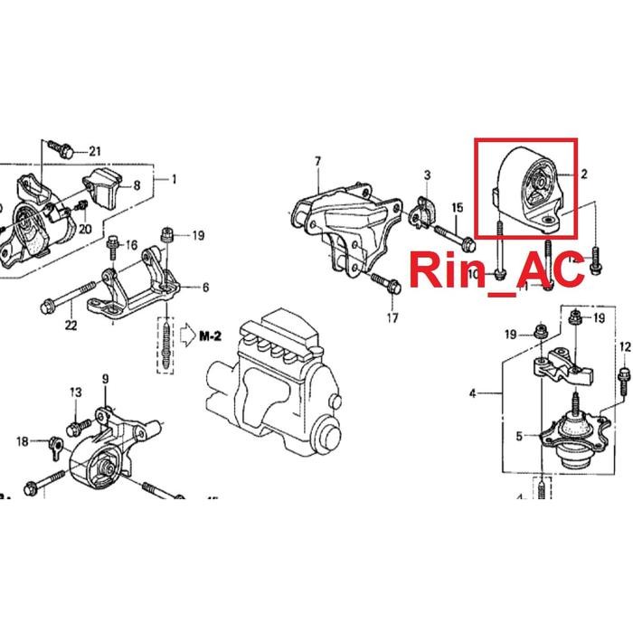 Engine Mounting Dudukan Mesin Belakang Honda Stream 1700 Cc 2002-2007