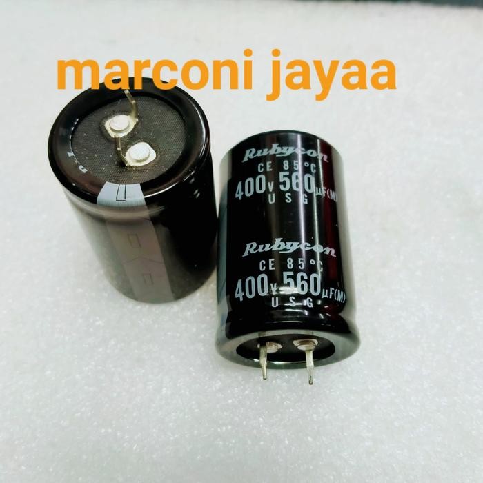 kapasitor 560uf 400V rubycon
