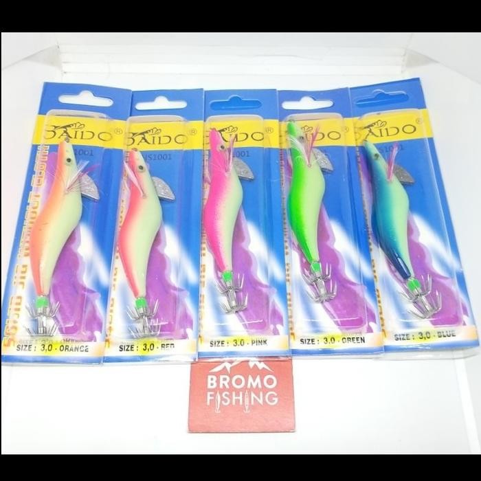 Lure Udang DAIDO FIBER 3.0 / squid egi jig umpan cumi