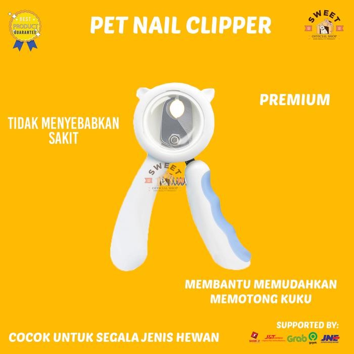 GUNTING KUKU KUCING ANJING DILENGKAPI LAMPU PET NAIL CLIPPER LED