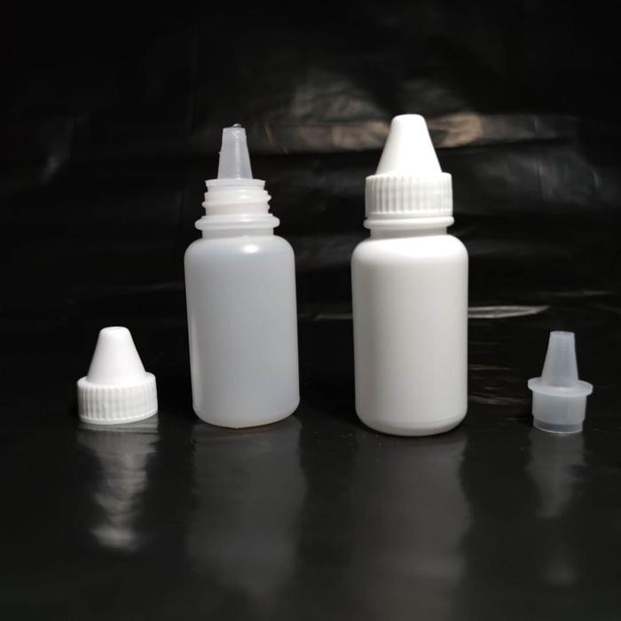 CC BOTOL TETES 30 ml BESAR PLASTIK 30ml LUBANG LANCIP plastik putih