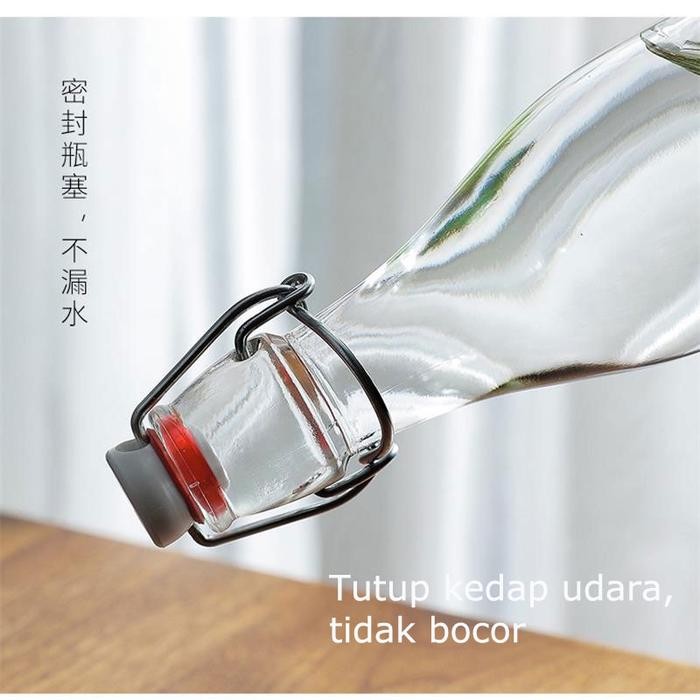 Botol Beling Kaca Tutup Kait Swing Lid Kedap Udara 1 Liter 250 ml
