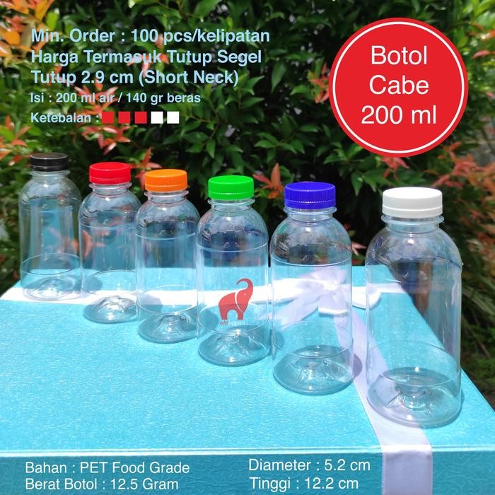 Botol Plastik Cabe 200 ml - Botol Cabe 200 ml SN PET