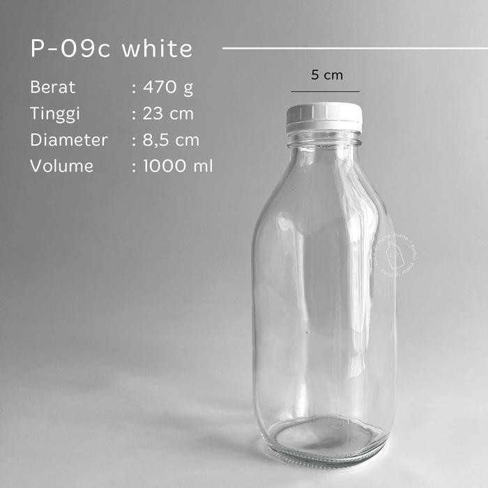 Botol kaca Times Square 300ml 500ml 1 liter - botol juice kopi - kotak