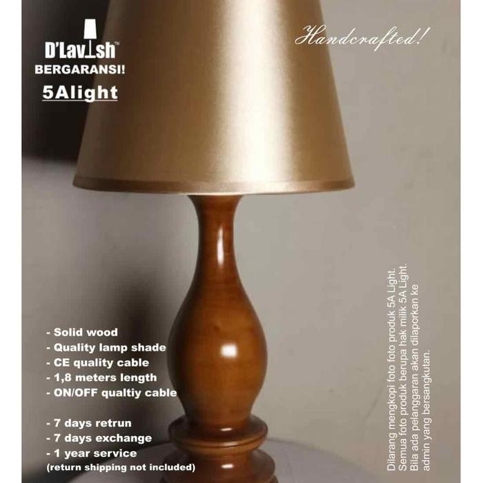 Ruby Kap 022 Rose Gold - Lampu Meja Hias Dekorasi - Lampu