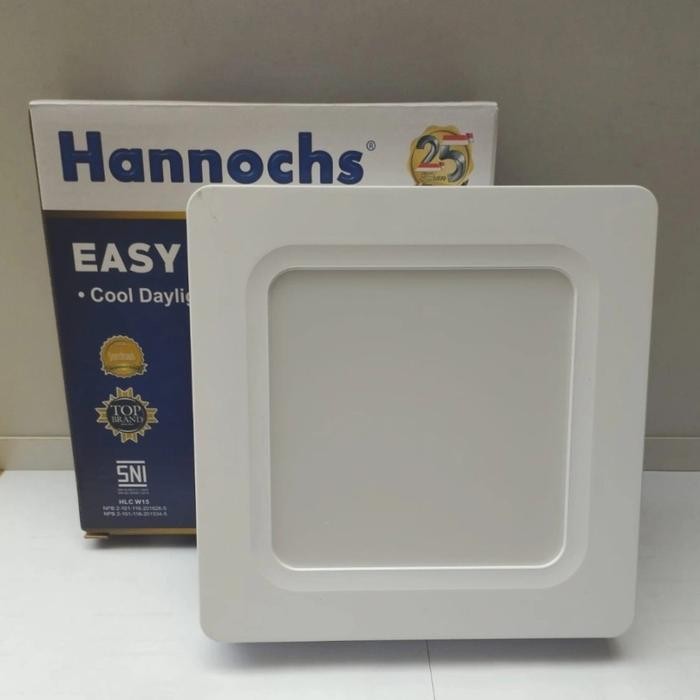 Lampu Downlight LED Plafon Hannochs EASY OBS 15W KOTAK OB
