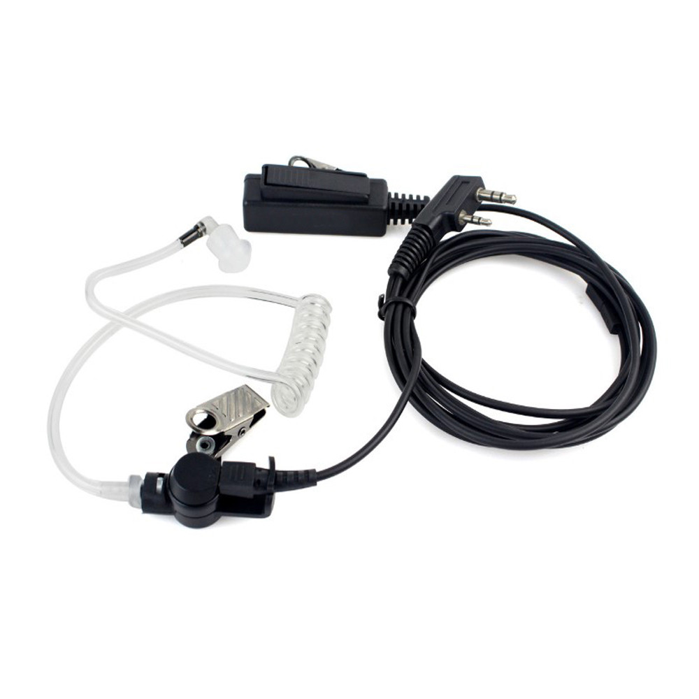 Acoustic Tube PTT Mic 2Pin Headphone Walkie Talkie Headset Earpiece