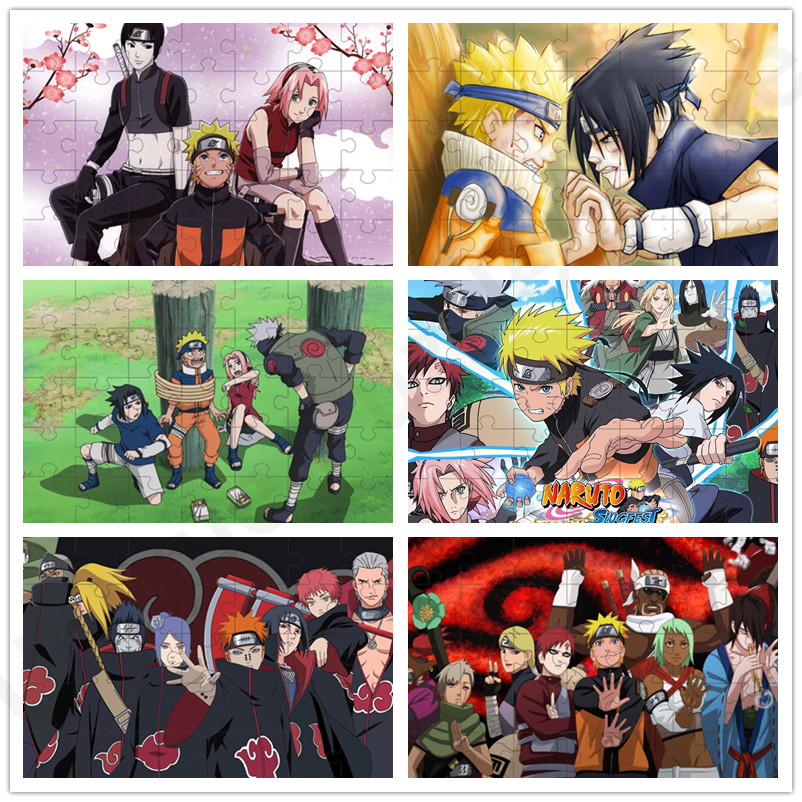 Anime Naruto Wooden Puzzle Jigsaw 35/300/500/1000 Pcs Puzzle Toys