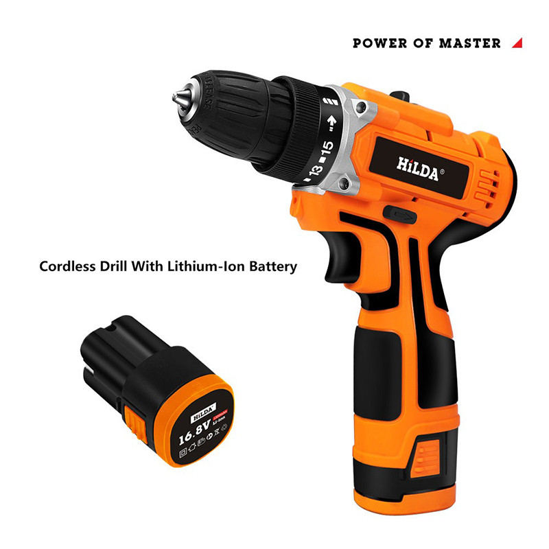 16.8V Cordless Screwdriver Rechargeable Hand Drill Cordless Small