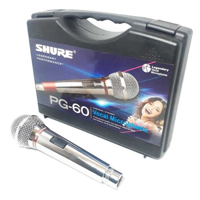 Mic Shure PG-60 The Best Karaoke Profesional Microphone Kabel